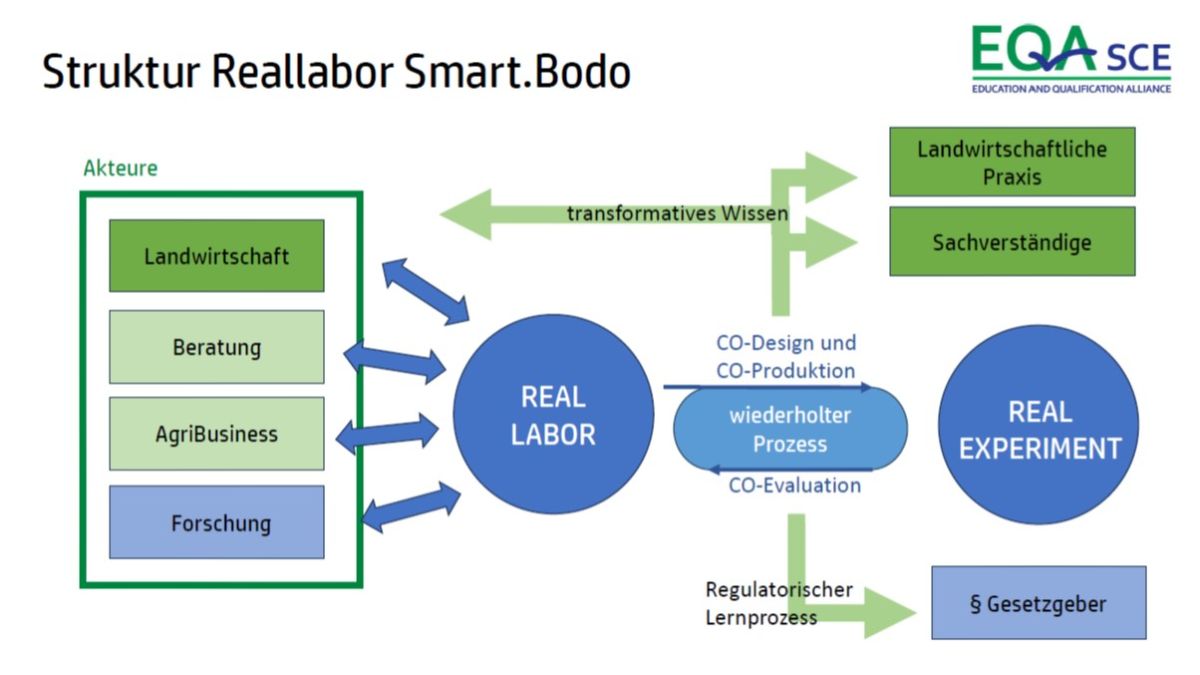 Diagramm zur Struktur des Reallabors Smart.Bodo