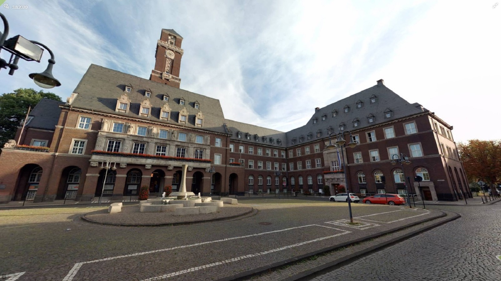 Digitale Erfassung der Stadt Bottrop - hier am Beispiel des Rathauses.