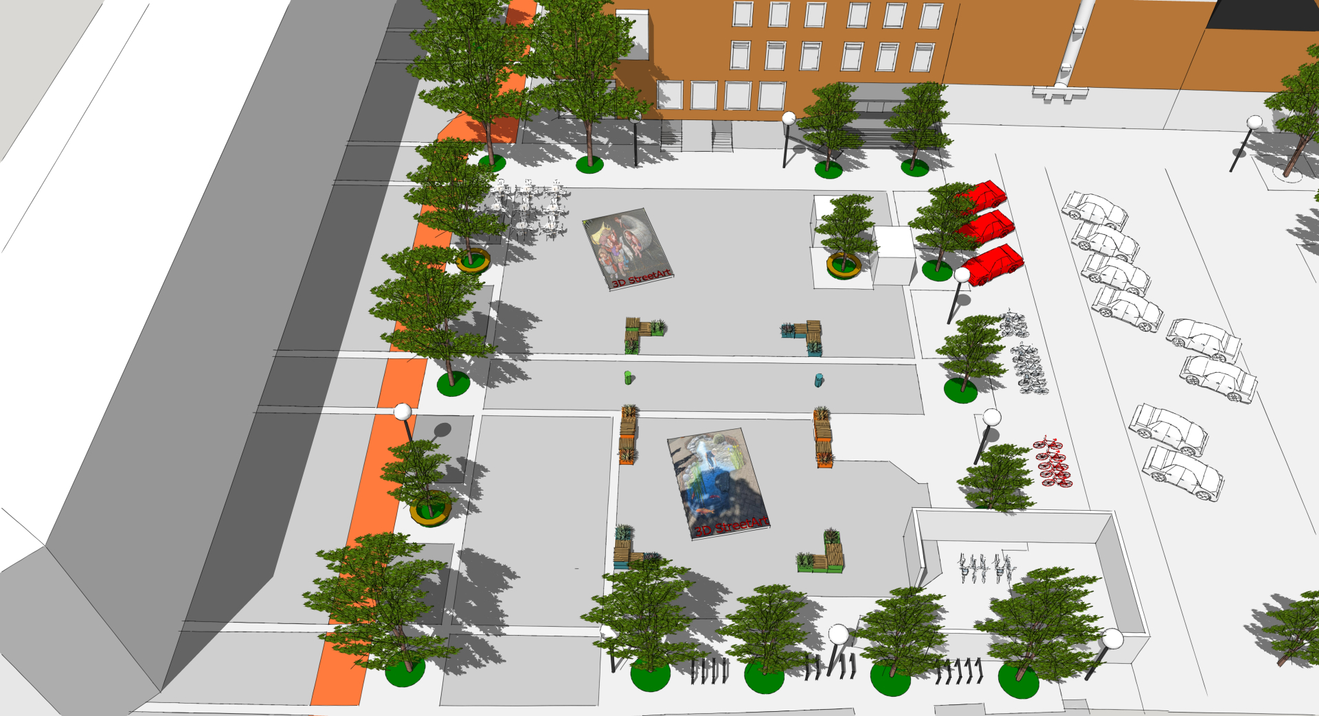 Visualisierungs Variante 1: Klassischer Stadtplatz 